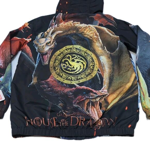 HBO House of the Dragon Game of Thrones Windbreaker Jacket Mens Size S NEW NWT - Picture 7 of 16